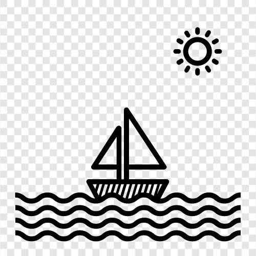 yelken, cruising, sailing, yelkenli ikon svg