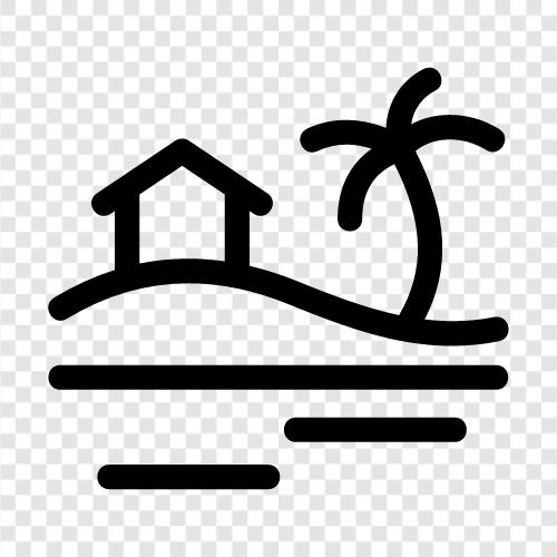 Sand, Sonne, Meer, Surfen symbol