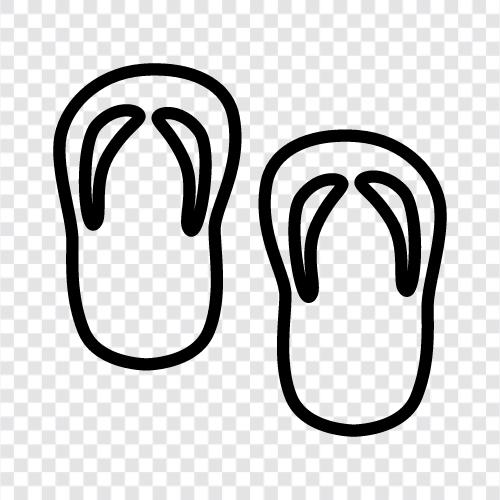 sandals, beach, summer, tan icon svg