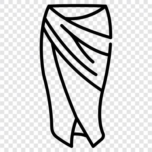 sarong, sarong skirt, sarong dress, sarong drape skirt icon svg