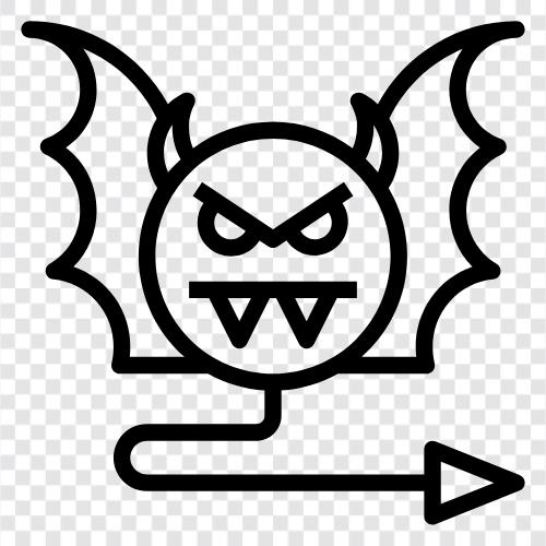 Satan, demon, hell, underworld icon svg