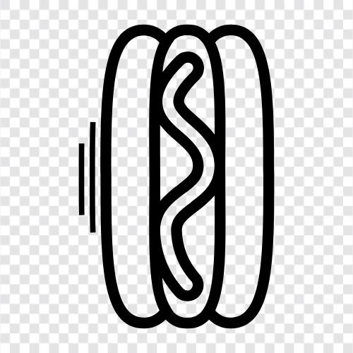 Wurst, frankfurter, wieer, Bagel symbol