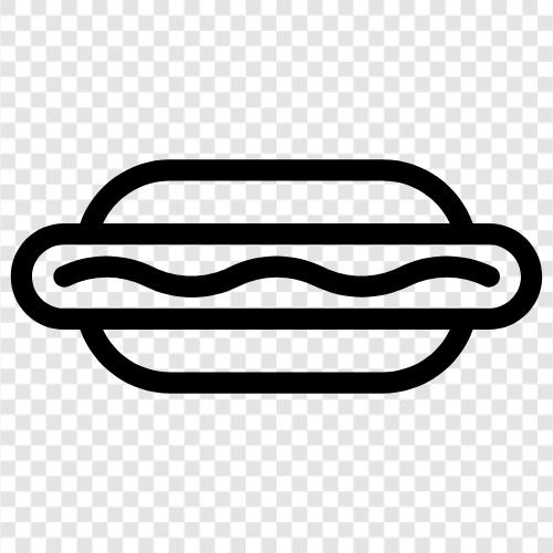 Wurst, frankfurter, wieer, Hamburger symbol