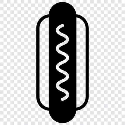 sausage, frankfurter, wiener, hamburger icon svg