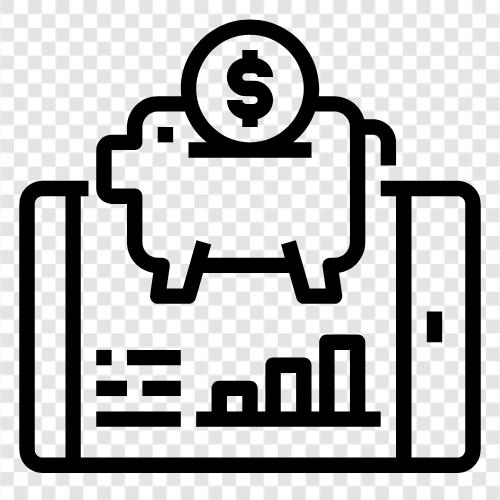 Savings Account, Money Box, Children s Toys, School Supplies icon svg