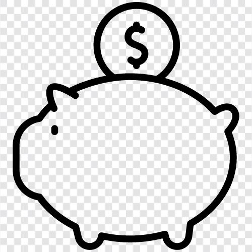 Savings, Money, Bank, Savings Account icon svg