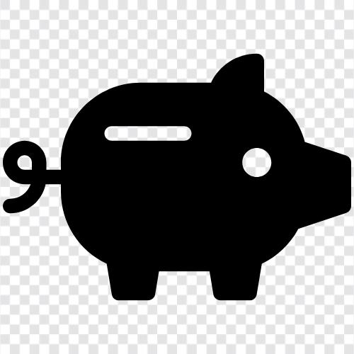 Savings, Money, Accounts, Invest Значок svg