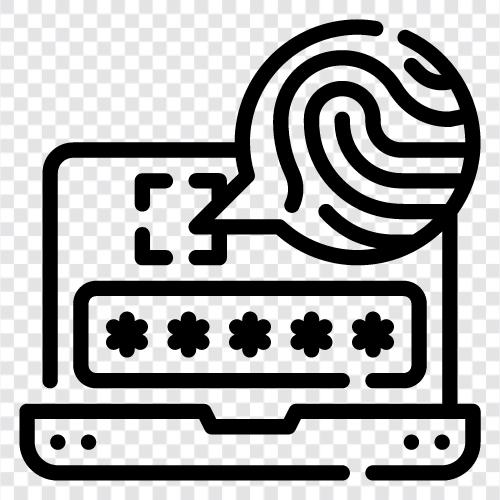 Scanner, Fingerabdruckscanner, Fingerabdruckerkennung, Fingerabdruckkennzeichnung symbol