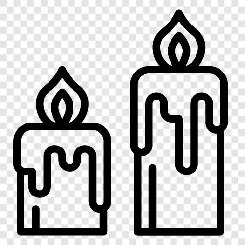 scents, wax, wicks, votives icon svg