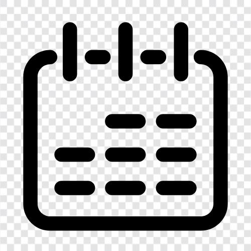 schedule, diary, events, appointments icon svg