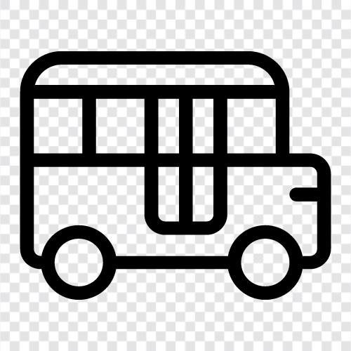 Schulbusse, Schultransport, Schulviroment, Schuleinrichtungen symbol