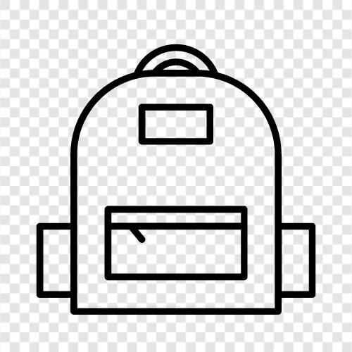 School, Hiking, Camping, Travel Backpack icon svg