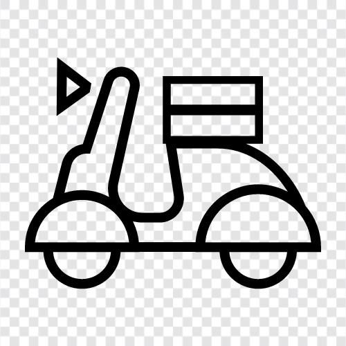 Scooter, Motorcycle, Motorized, Electric icon svg