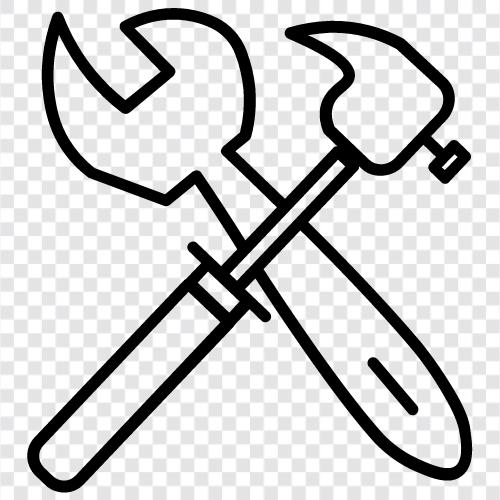 screwdriver and nail, screwdriver and drill, screwdriver and saw, screwdriver and hammer icon svg