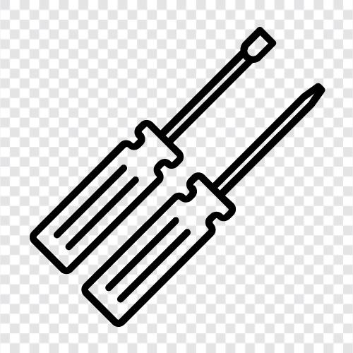 screwdriver, screw, fasteners, hardware icon svg