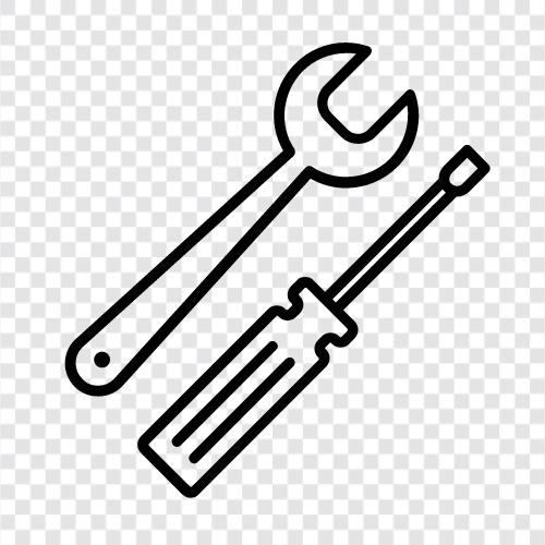 screwdriver, wrench, repair, fix icon svg