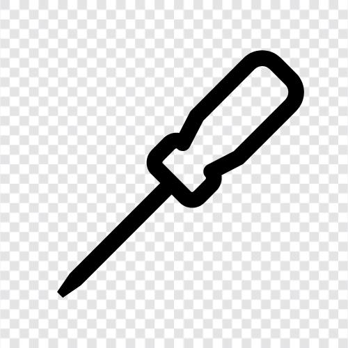 screwdriver set, screwdriver bits, screwdriver handle, screwdriver tips icon svg