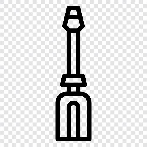 screwdriver set, screwdriver bits, screwdriver tool, screwdriver tips icon svg