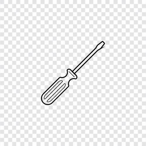 screwdriver set, screwdriver handle, screwdriver bits, screwdriver extension icon svg