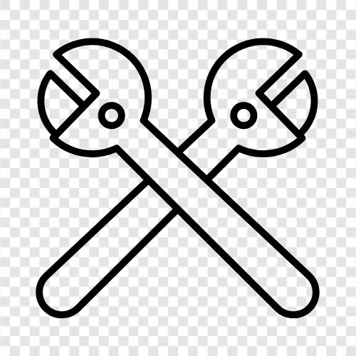 screwdrivers, sockets, wrenches, hex keys icon svg