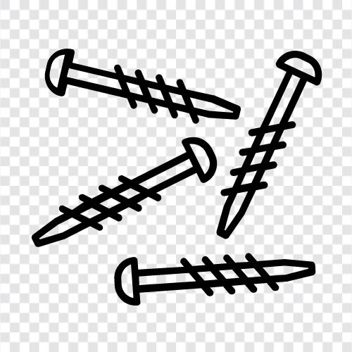 screws for furniture, screws for cabinets, screws for walls, screws for floors icon svg