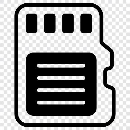 SD Card Storage, SD Card Capacity, SD Card Speed, SD Card Form icon svg