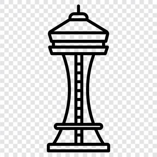 Seattle, Washington, Space Needle icon svg