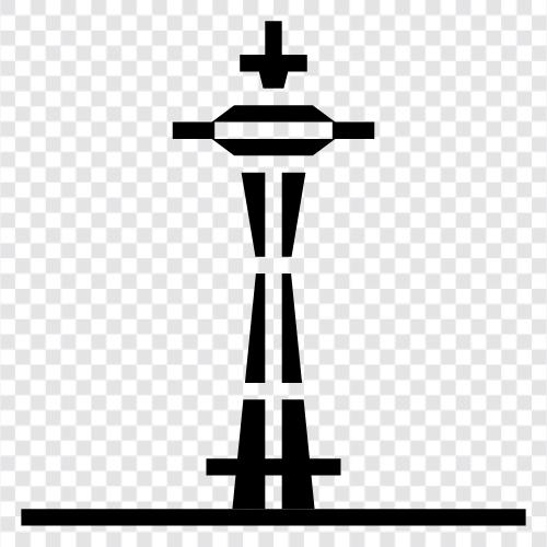 Seattle, Washington, USA, Space Needle icon svg