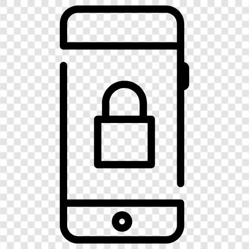 security, antitheft, phone, Mobile lock icon svg