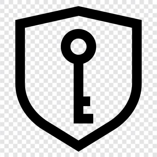 Sicherheit, Tür, Schlüssel, sicher symbol