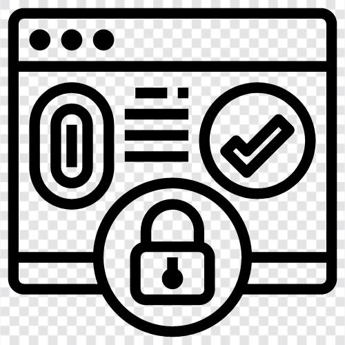 Sicherheit, Datensicherheit, Datenschutz, OnlineDatenschutz symbol