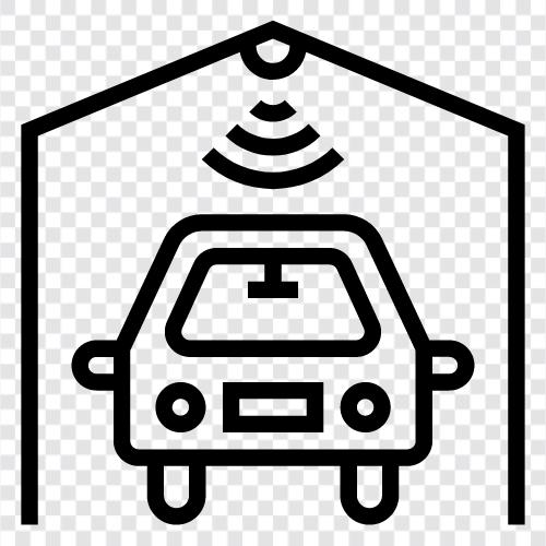 автостоянка, автостоянка в автономном режиме, автостоянка в самоуправляемом состоянии, управление парковкой Значок svg