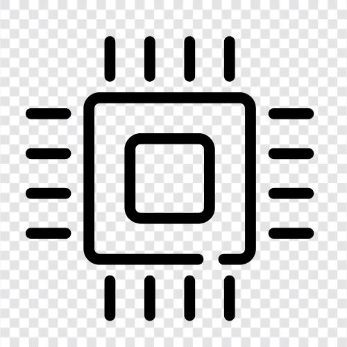 Halbleiter, Mikrocontroller, Mikroprozessor, eingebettet symbol