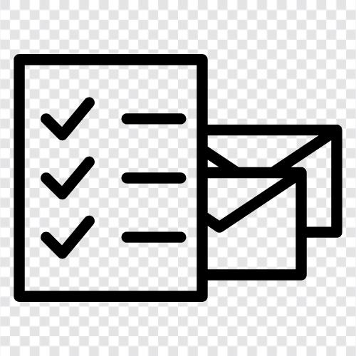 Liste postası, eposta listesi, eposta listesi yönetimi, eposta listesi pazarlaması ikon svg