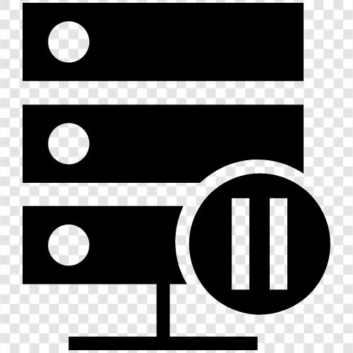 server shutdown, server halt, server slowdown, server suspension icon svg