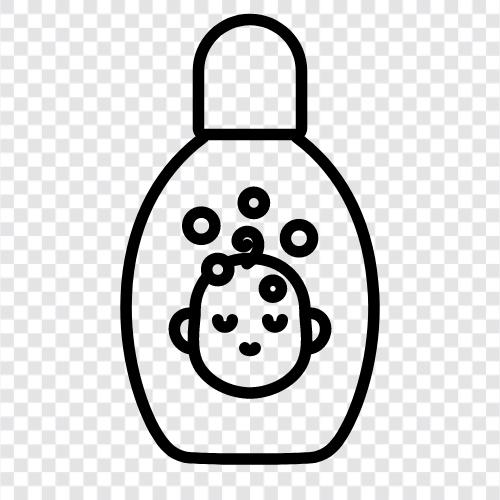 Shampoo für Babys, BabyShampoo für Haare, BabyShampoo für Haut, Shampoo symbol