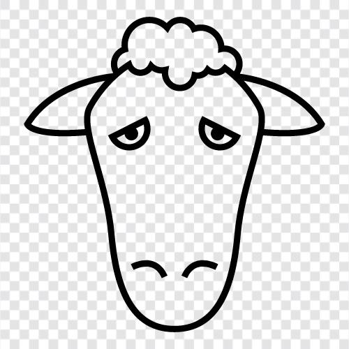 Sheep Head art, Sheep Head tattoo, Sheep Head costume, Sheep Head mask icon svg