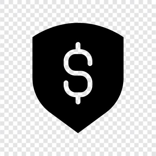 shield, dollar, protection, safe icon svg