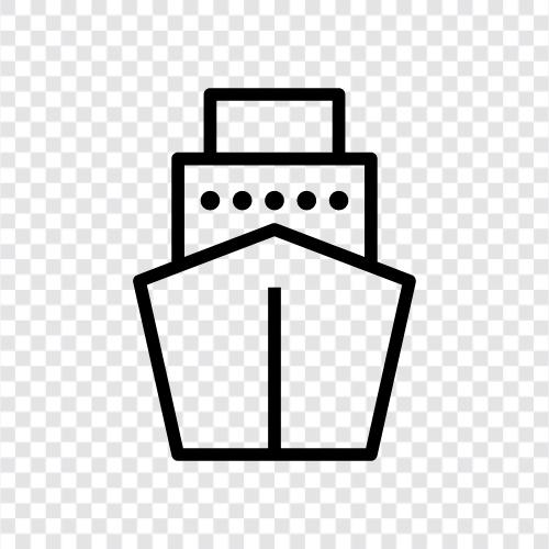 Versand, LKW, Container, Frachtschiff symbol