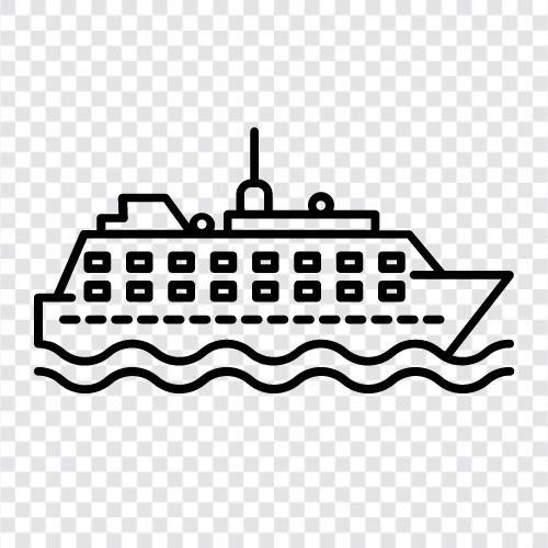 Werft, Frachtschiff, Kreuzfahrtschiff, Fähre symbol