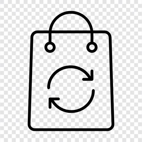 shopping bag synchronization, shopping bag sync, shopping bag synchronization software, shopping bag icon svg