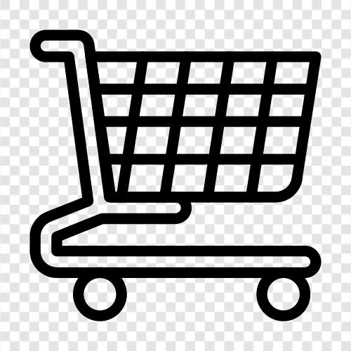 Einkaufswagen Software, OnlineWarenkorb, ECommerce, OnlineShopping symbol