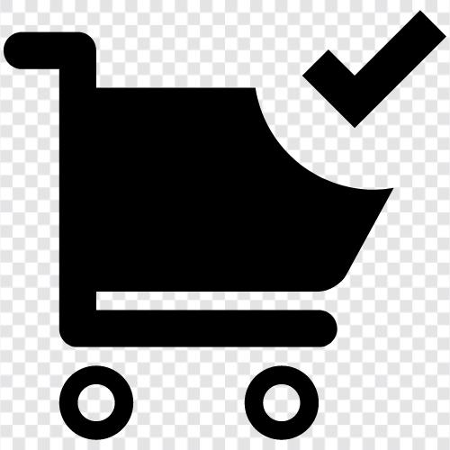 shopping, cart, checked, shopping cart checked icon svg