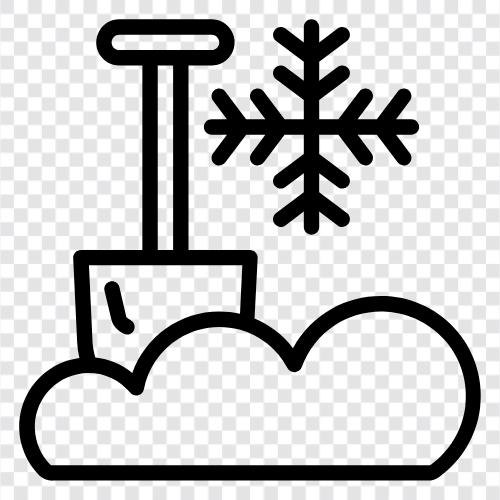 Schaufeln, Schneeschaufeln, Eisschaufeln, Schmutzschaufeln symbol