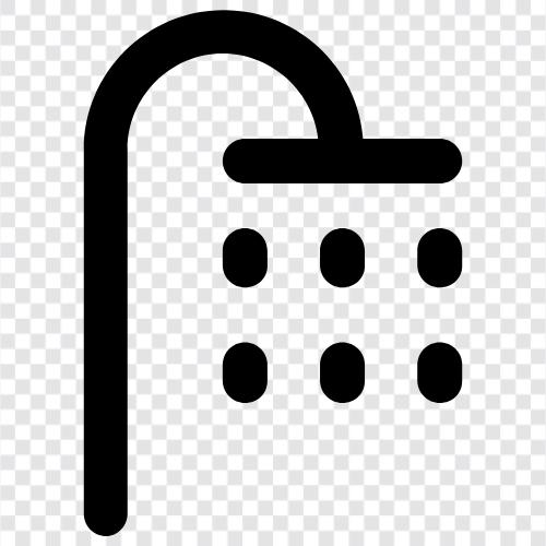 shower head, rainfall shower, handheld shower head, shower head hose icon svg