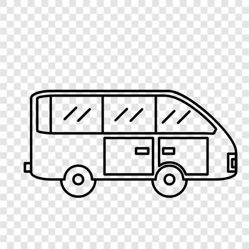 челночный автобус, челночный транспорт, небольшой автобус, транспорт Значок svg