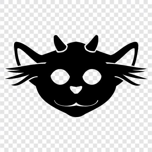 Siamese, Bengal, Felis bengalensis, horned cat icon svg