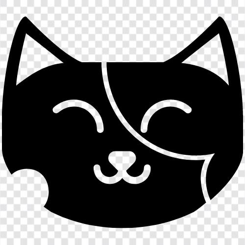 Siamese, black, white, gray icon svg