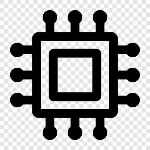 silicon chip, microprocessor, computer, embedded system icon svg