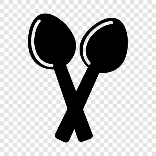 silver, silverware, teaspoons, cookware icon svg